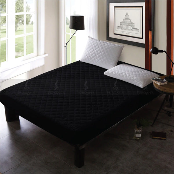 Quilted Waterproof Mattress Protector (Black Color)