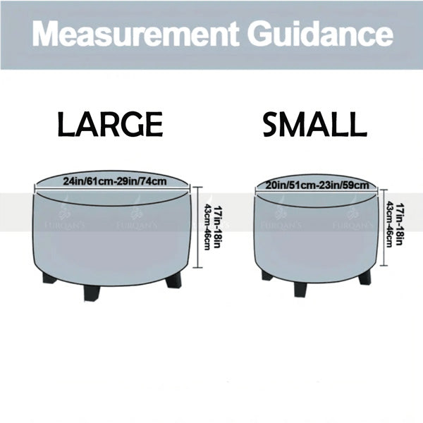 Round Elastic Velvet Puffy Cover (Brown Color)