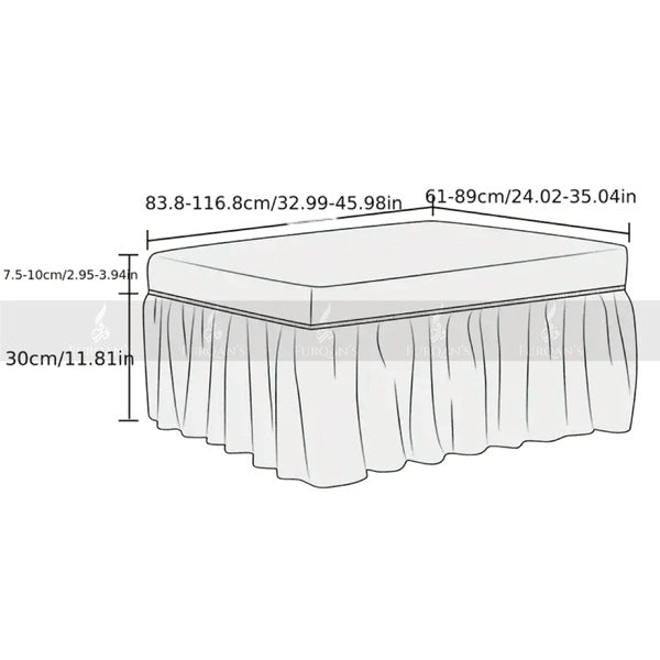 Square Bubble Stuff Frill Style Puffy Cover (Skin Golden Color)